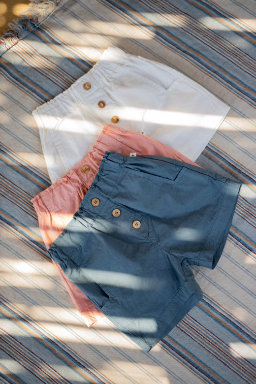 1+ in the family - inaki - poplin shorts - petroleum