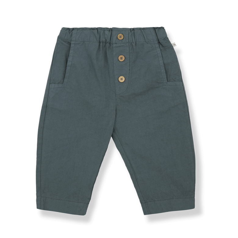 1+ in the family - ibai - poplin trousers - petroleum