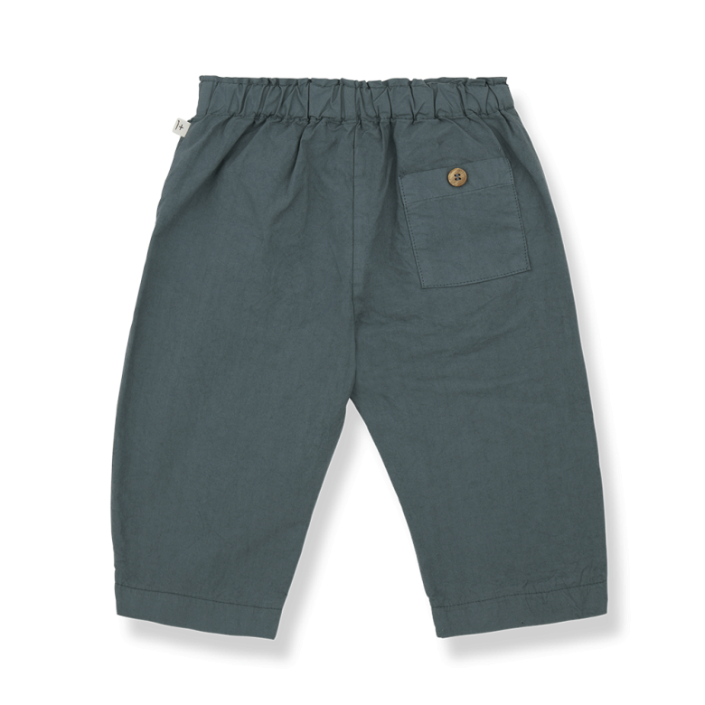 1+ in the family - ibai - poplin trousers - petroleum