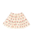 Mipounet - coraline smock skirt - jacquard - ecru/coral