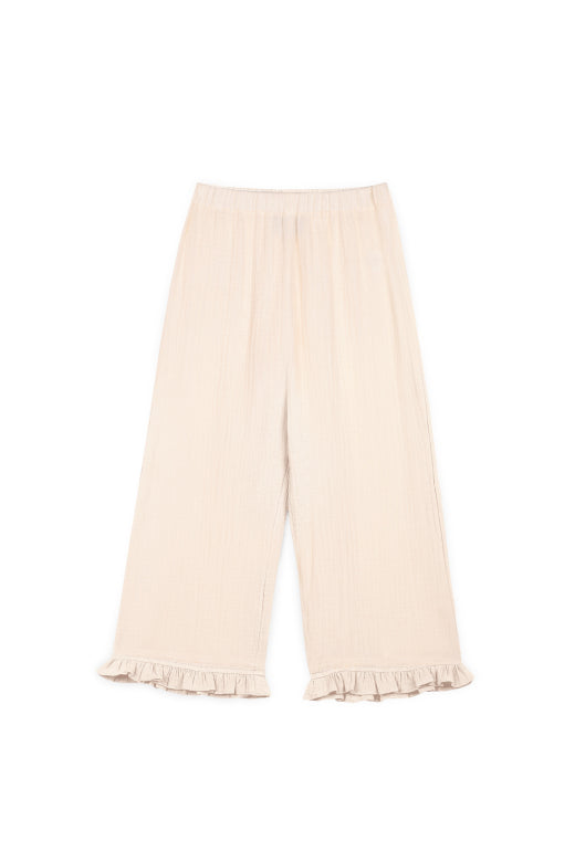 Mipounet - elise muslin ruffle pant - ecru