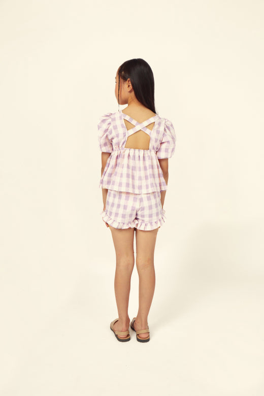 Mipounet - colette vichy shorts - lavender