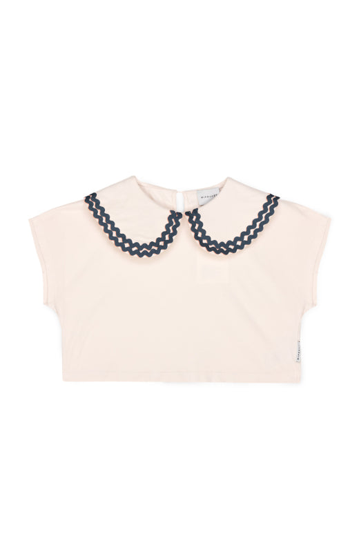 Mipounet - althea jersey t-shirt - ecru/navy