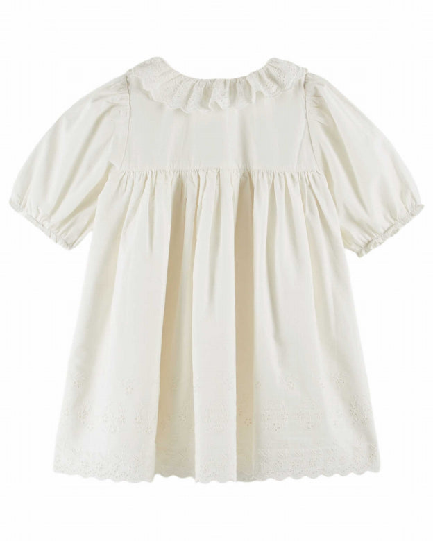 Emile et Ida - kids - embroided dress - blanc