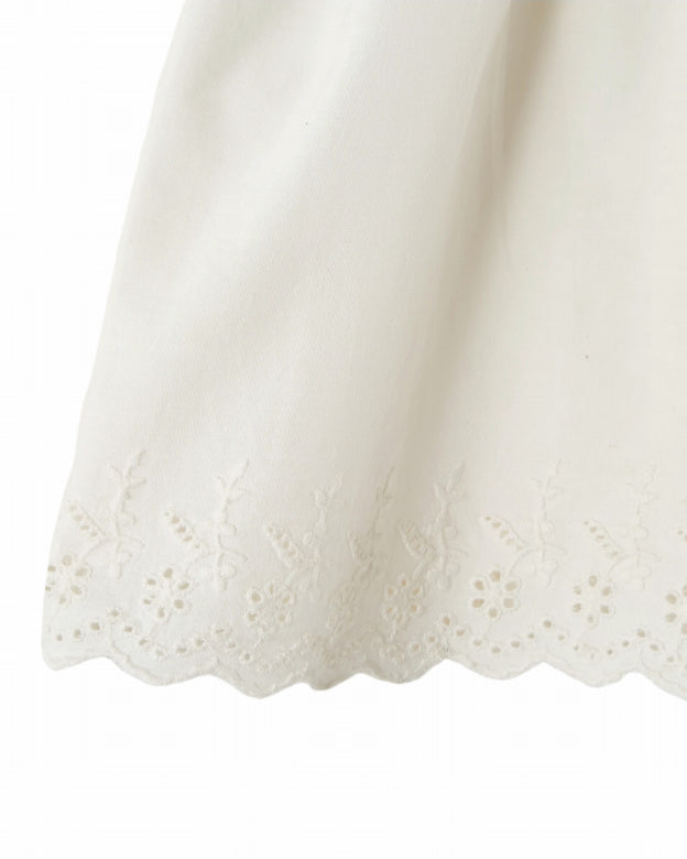 Emile et Ida - kids - embroided dress - blanc