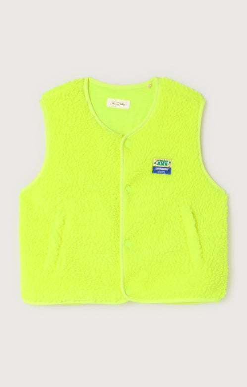 American Vintage - hoktown teddy bodywarmer - yellow fluo