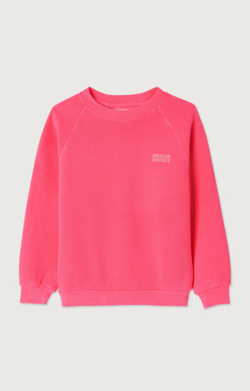 American Vintage - izubird sweatshirt - hortensia fluo