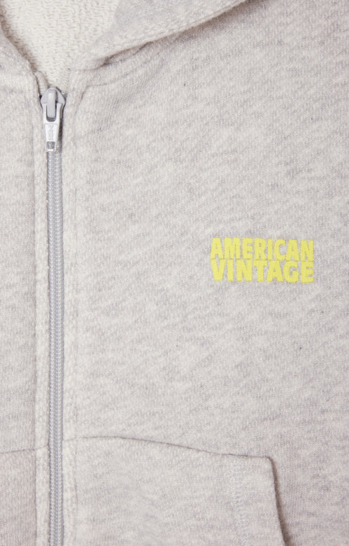 American Vintage - kodytown zip hoodie - polar melange