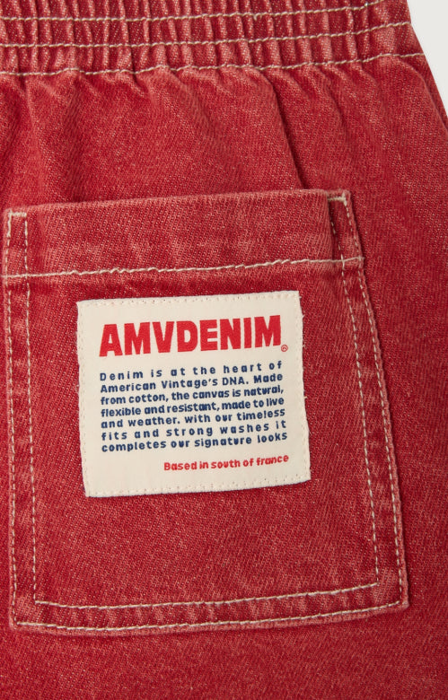 American Vintage - uzatown denim joggers - red