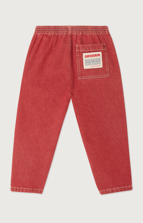 American Vintage - uzatown denim joggers - red