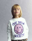 The New Society - smiley sweatshirt - Moonlight white