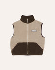 The campamento - kids - teddy vest - ecru/brown