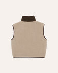 The campamento - kids - teddy vest - ecru/brown