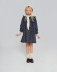 Mipounet - amandine - jacquard dress - dark blue