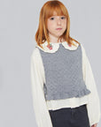 Mipounet - felicia - flower blouse - popelin ecru