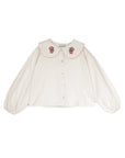 Mipounet - felicia - flower blouse - popelin ecru