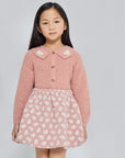Mipounet - petra - heart cardigan - nude pink