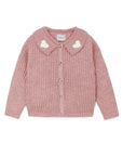 Mipounet - petra - heart cardigan - nude pink