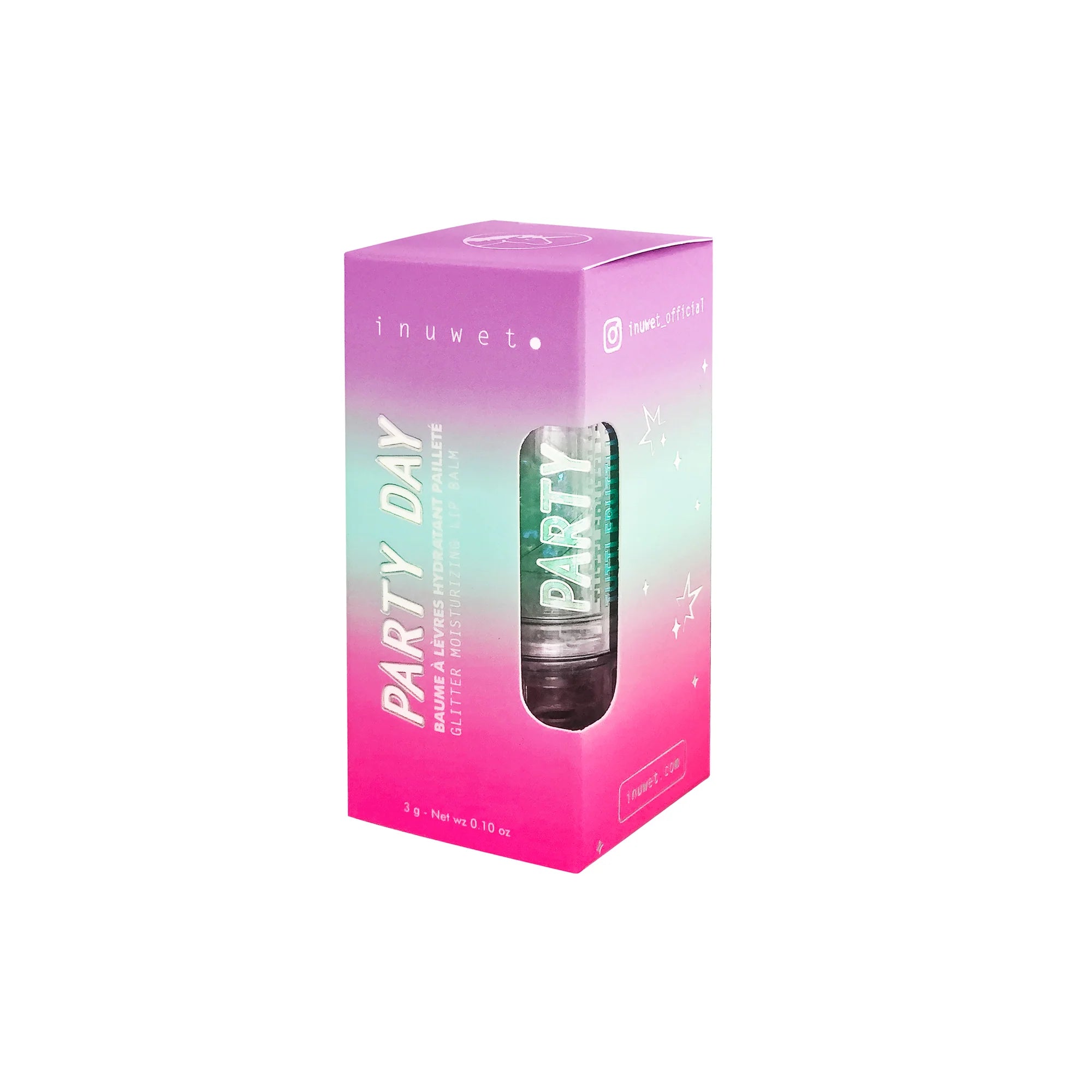 Inuwet - moisturizing lip balm - glitter party