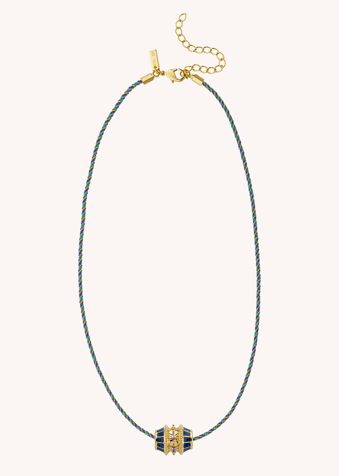 Mya Bay - necklace - gilded gold - blue talisman