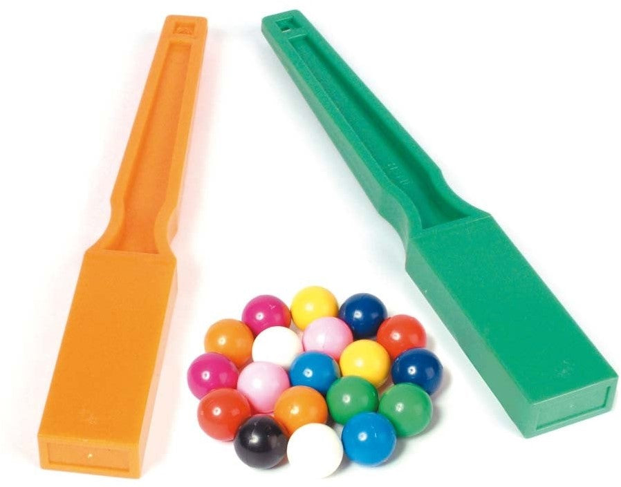 sensory play - set of 2 magnetic wands &amp; 20 marbles