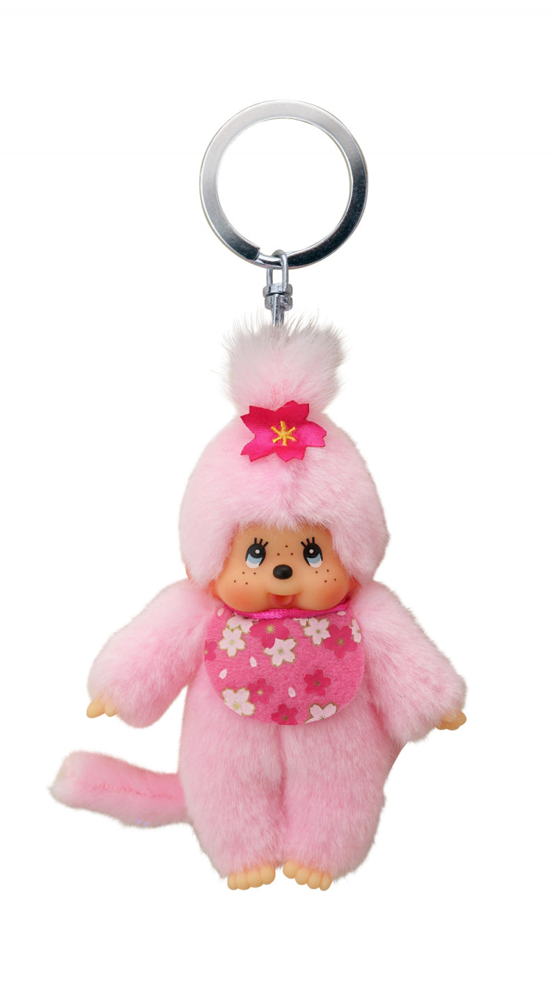 Monchhichi - keychain - cherry blossom