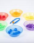 Sensory play - transparant color bowls - set of 6