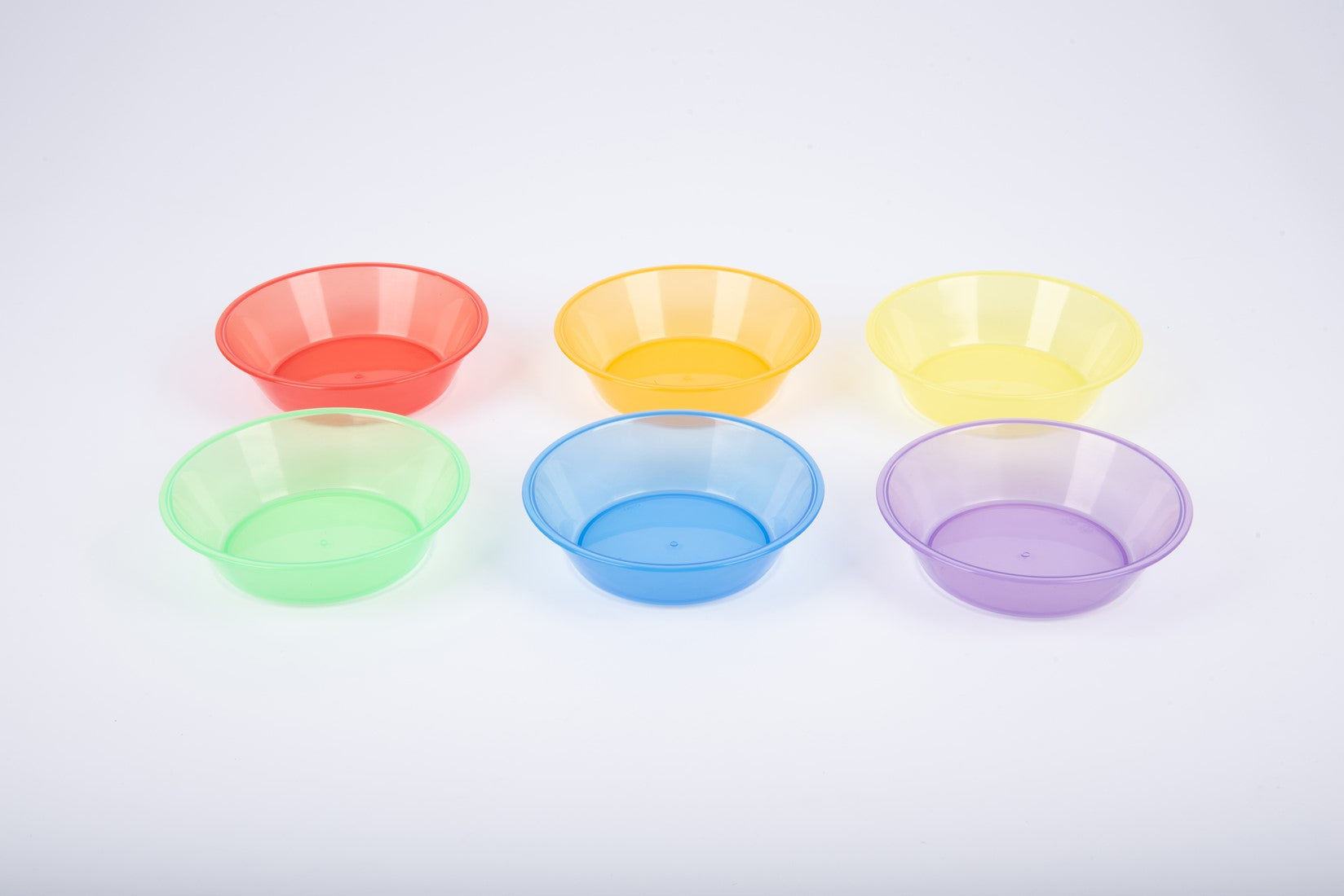 Sensory play - transparant color bowls - set of 6