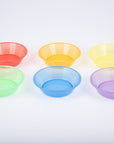 Sensory play - transparant color bowls - set of 6