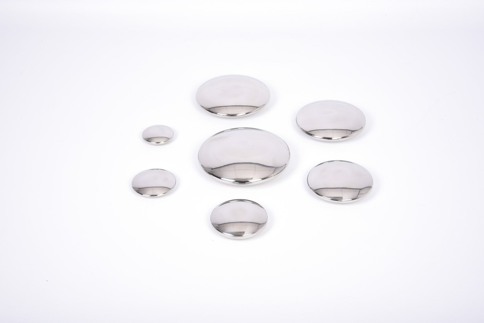 Sensory play - reflective silver burst buttons