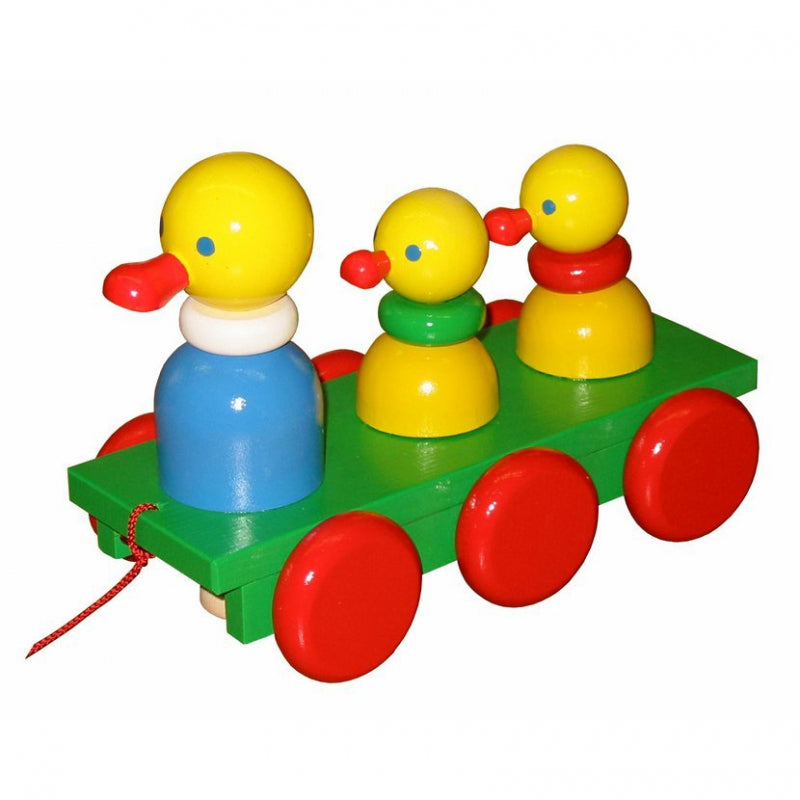 Pull along toy with drums - 3 ducks