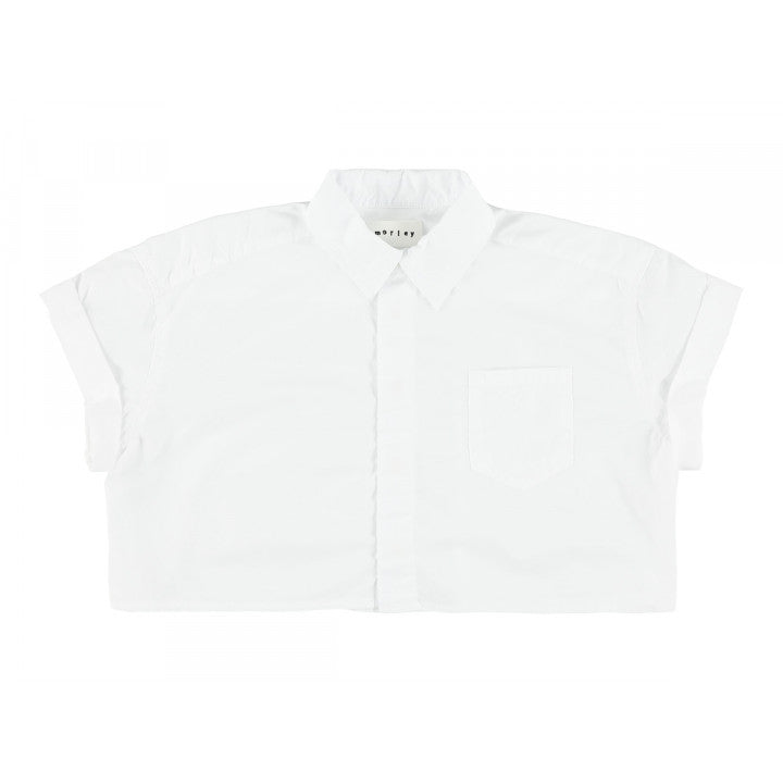 Morley - weekend - cropped oversized shirt - white