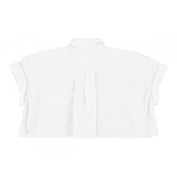 Morley - weekend - cropped oversized shirt - white