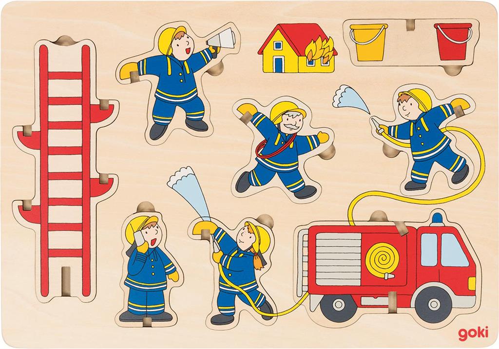 Houten puzzel - brandweer