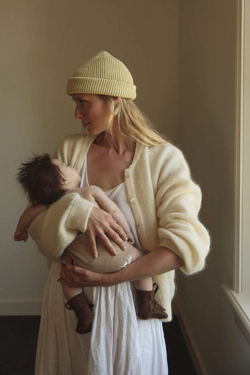 HVID - beanie - fonzie Adult - light yellow - Hyggekids