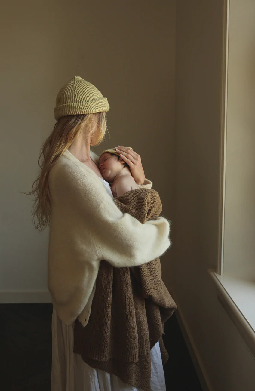 HVID - beanie - fonzie Adult - light yellow - Hyggekids