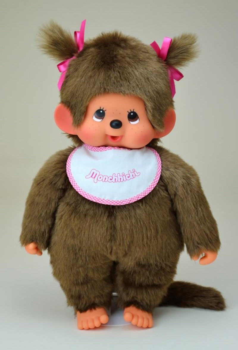 Monchhichi - meisje met roze slab (45cm) - Hyggekids