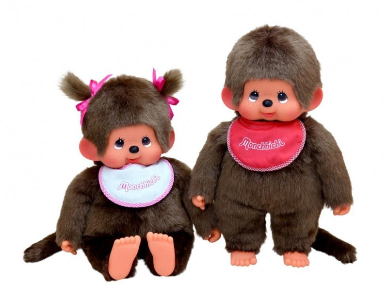 Monchhichi - meisje met roze slab (45cm) - Hyggekids